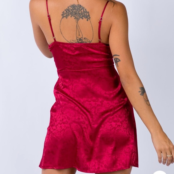 Princess Polly Deep Red Mini Dress - Picture 2 of 6